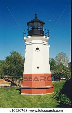 Stock Image - lighthouse located at Vermillion, Ohio, United States. Fotosearch