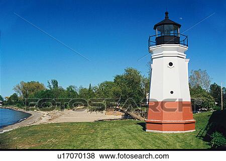 Stock Photo - lighthouse located at Vermillion, Ohio, United States. Fotosearch