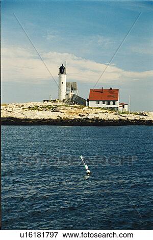 lighthouse located at White Island, New Hampshire, United States View Large Photo Image Stock Photo - lighthouse located at White Island, New Hampshire, United States. Fotosearch