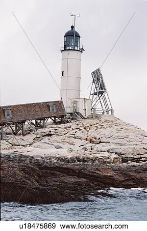 lighthouse located at White Island, New Hampshire, United States View Large Photo Image Stock Photo - lighthouse located at White Island, New Hampshire, United States. Fotosearch