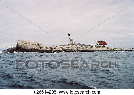 lighthouse located at White Island, New Hampshire, United States View Large Photo Image Stock Photo - lighthouse located at White Island, New Hampshire, United States. Fotosearch