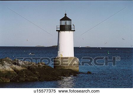 Stock Photography - lighthouse located at Winter Island, Massachusetts, United States. Fotosearch