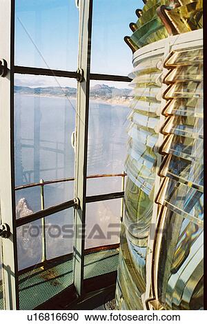 Stock Image - lighthouse located at YaquinaHead, Oregon, United States. Fotosearch