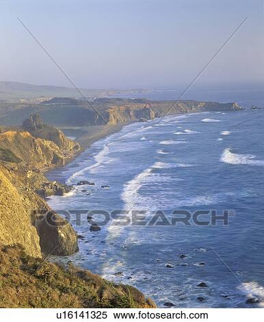 Stock Photography - View of the Pacific Ocean from the Pacific Coast Highway. Fotosearch