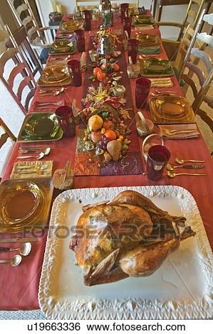 A table set for an elegant dinner View Large Photo Image Stock Photograph - A table set for an elegant dinner. Fotosearch