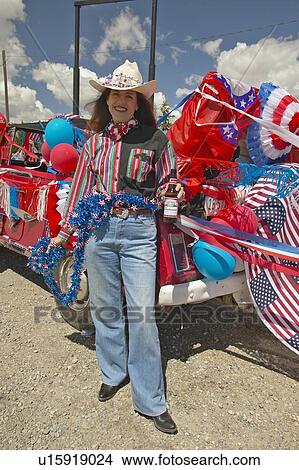 Cowgirl on the Fourth of July View Large Photo Image Picture - Cowgirl on the Fourth of July. Fotosearch