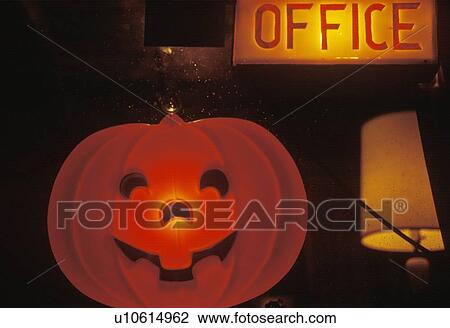 Stock Image - Halloween Pumpkin Lantern. Fotosearch