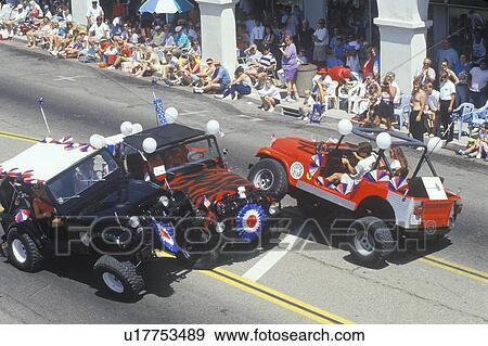 Jeeps in July 4th Parade View Large Photo Image Stock Photo - Jeeps in July 4th Parade. Fotosearch