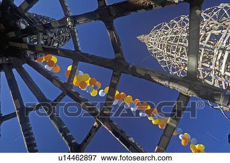 Watts Towers 20th Anniversary of the 1965 riots, Los Angeles, California View Large Photo Image Stock Photo - Watts Towers 20th Anniversary of the 1965 riots, Los Angeles, California. Fotosearch