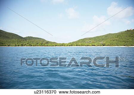 Coast viewed from ocean, St. John, US Virgin Islands, USA View Large Photo Image Stock Image - Coast viewed from ocean, St. John, US Virgin Islands, USA. Fotosearch