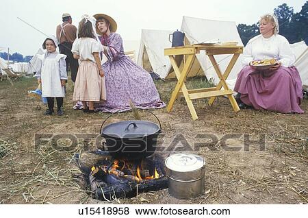 Confederate participants in camp scene during recreation of Battle of Manassas View Large Photo Image Stock Photo - Confederate participants in camp scene during recreation of Battle of Manassas. Fotosearch
