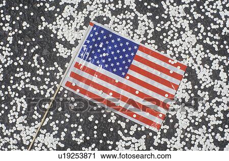 American Flag and Confetti, Ticker Tape Parade View Large Photo Image Stock Image - American Flag and Confetti, Ticker Tape Parade. Fotosearch
