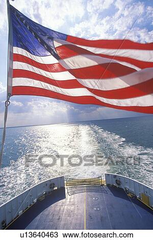 American Flag Flying From Ferry View Large Photo Image Stock Image - American Flag Flying From Ferry. Fotosearch