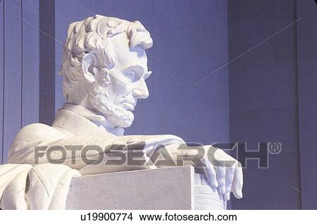 Picture - Close up of the Lincoln Memorial sculpture, Washington, DC. Fotosearch