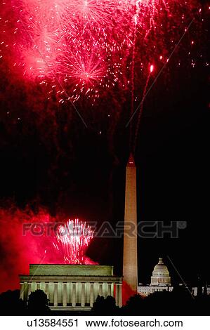 Fireworks exploding over the Lincoln Memorial View Large Photo Image Stock Image - Fireworks exploding over the Lincoln Memorial. Fotosearch