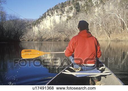 Canoe on river View Large Photo Image Stock Photo - Canoe on river. Fotosearch