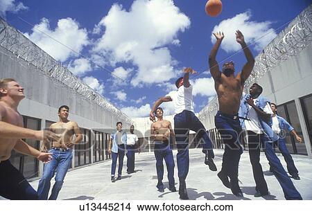 Picture - Prison basket ball game, Dade County, FL. Fotosearch