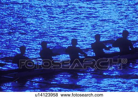Rowers by moonlight View Large Photo Image Stock Photo - Rowers by moonlight. Fotosearch