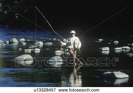 Trout Fishing in Housatonic River View Large Photo Image Stock Photo - Trout Fishing in Housatonic River. Fotosearch