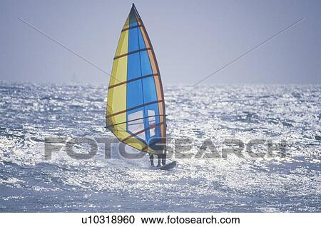 Wind Surfing on Pacific Ocean View Large Photo Image Stock Image - Wind Surfing on Pacific Ocean. Fotosearch