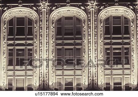 Picture - Building details in the Financial District. Fotosearch