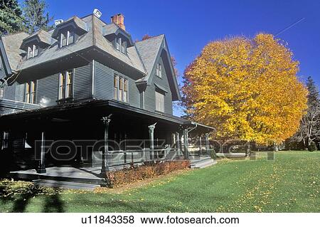 Building in Autumn View Large Photo Image Stock Photo - Building in Autumn. Fotosearch