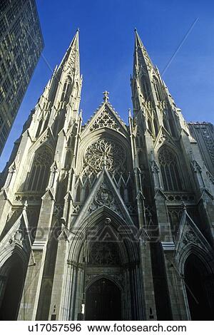 Stock Photograph - Cathedral, NY. Fotosearch
