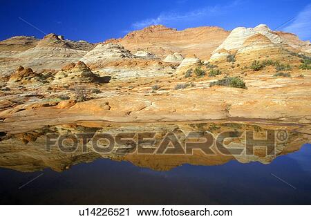 Stock Image - Close up of sandstone stripes. Fotosearch