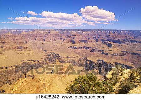 Stock Image - Edge of South Rim of Grand Canyon National Park. Fotosearch