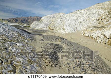 Stock Photo - Salt Flats in the spring of Death Valley National Park, CA. Fotosearch