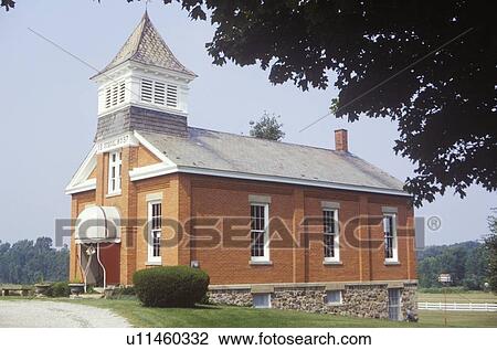 Stock Image - One room schoolhouse. Fotosearch