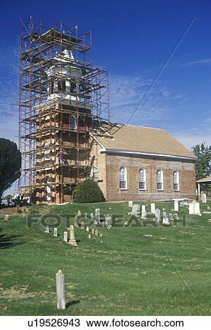 Stock Image - Reconstruction of historic church. Fotosearch