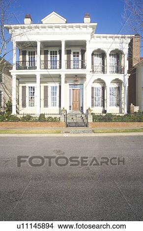 Residential street View Large Photo Image Picture - Residential street . Fotosearch