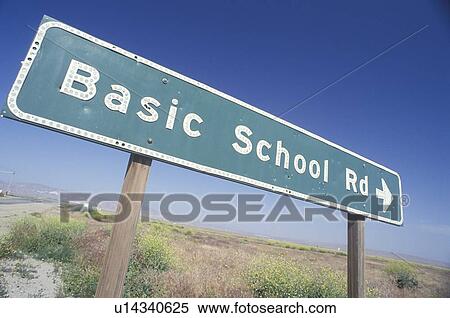 A sign that reads “Basic School Rd” View Large Photo Image Stock Photography - A sign that reads “Basic School Rd”. Fotosearch