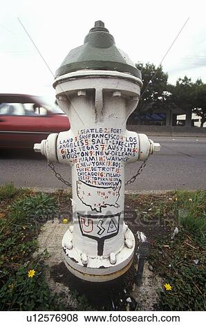 Fire Hydrant with Welcome message painted on View Large Photo Image Stock Photo - Fire Hydrant with Welcome message painted on. Fotosearch