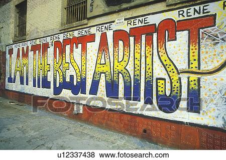 Graffiti on a New York City wall View Large Photo Image Stock Photo - Graffiti on a New York City wall. Fotosearch