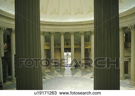 Stock Image - Interior of Federal Hall in New York, NY. Fotosearch