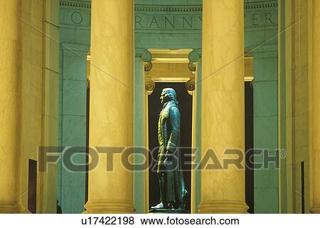 Stock Photo - Profile of statue of Thomas Jefferson. Fotosearch