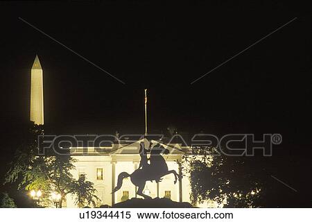 Stock Photography - The White House at Night. Fotosearch