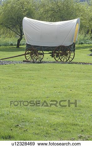 Stock Photo - Covered wagon. Fotosearch