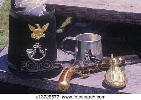 Still life of Harpers Ferry soldier's accoutrements View Large Photo Image Stock Photo - Still life of Harpers Ferry soldier's accoutrements. Fotosearch