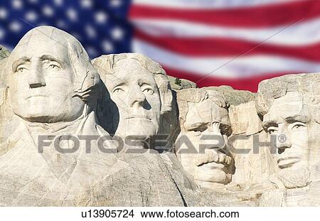 American flag behind Mount Rushmore View Large Photo Image Picture - American flag behind Mount Rushmore. Fotosearch