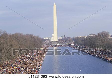 Crowd at President Clinton's Inauguration, The Washington National Monument, Washington, D. C. View Large Photo Image Stock Image - Crowd at President Clinton's Inauguration, The Washington National Monument, Washington, D. C.. Fotosearch