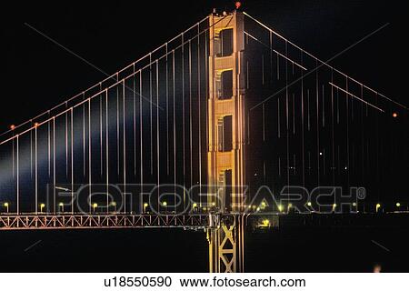 Dramatic lighting on the Golden Gate Bridge, San Francisco CA View Large Photo Image Stock Image - Dramatic lighting on the Golden Gate Bridge, San Francisco CA. Fotosearch