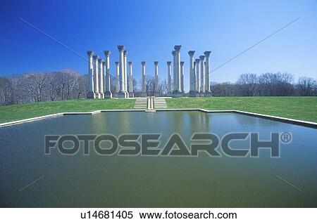 National Capitol Columns with Pool, National Arboretum, Washington, D. C. View Large Photo Image Stock Photography - National Capitol Columns with Pool, National Arboretum, Washington, D. C.. Fotosearch