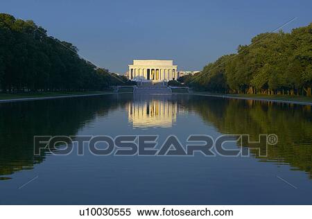 The Lincoln Memorial and Reflecting pond at sunrise in Washington D. C. View Large Photo Image Stock Photography - The Lincoln Memorial and Reflecting pond at sunrise in Washington D. C. . Fotosearch