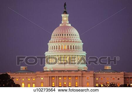 Picture - United States Capitol Building at Sunset, Washington, D. C.. Fotosearch