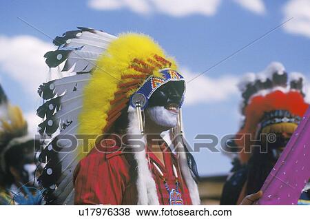 Stock Photo - A Native American at the Corn Dance ceremony. Fotosearch