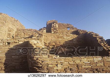 Stock Photo - Adobe brick walls, circa 1100 AD, Citadel Pueblo Indian ruins of the Kayenta Anasazi tribe. Fotosearch