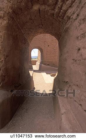Stock Image - Arched doorways at the Spanish Mission, Pecos National Historical Park. Fotosearch